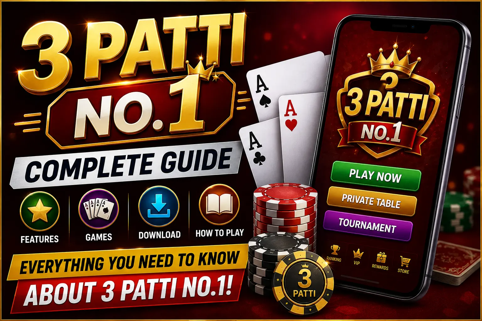 3 Patti No 1  Complete Guide, Features, Games, Download & How to Play